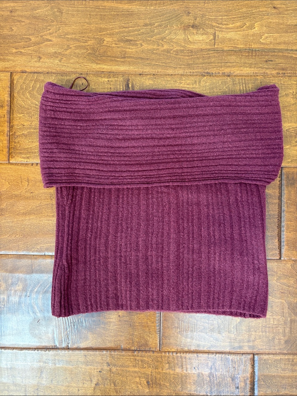 Abercrombie plum off the shoulder sweater